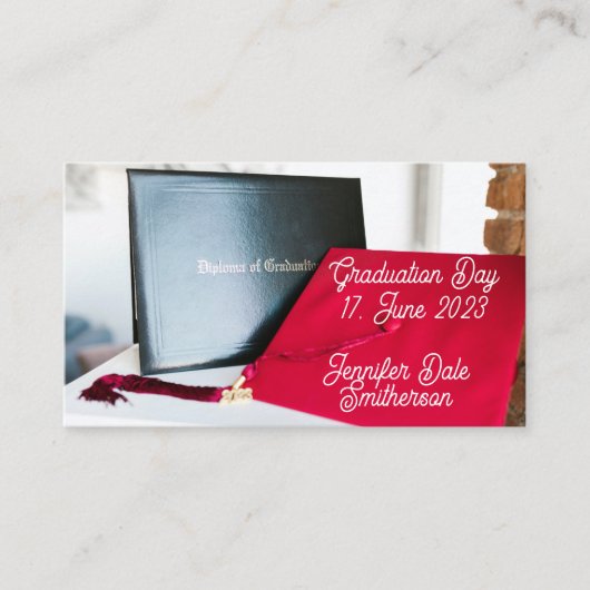 卒業のお知らせエンクロージャカード – 2 x 3.5 エンクロージャーカード (正面)