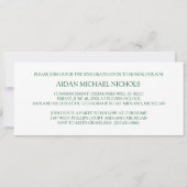 卒業のお知らせパーティーの招待状 [グリーン] 招待状 (裏面)