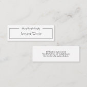 卒業のお知らせ名ミニマル刺 スキニー名刺 (正面/裏面)