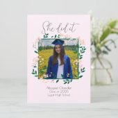 卒業のお知らせ！カスタマイズ可能 招待状 (スタンド正面)