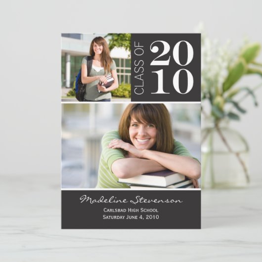 卒業のお知らせ フォトカード 案内状 (スタンド正面)
