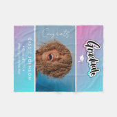 卒業のお知らせ フリースブランケット (正面(横))