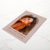 卒業のお知らせ　写真カード 箔招待状 (回転した状態)