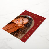 卒業のお知らせ　写真入りカード 箔招待状 (回転した状態)