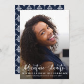 卒業のお知らせ - 垂直の冒険が待っています 案内状 (正面/裏面)