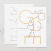 卒業のお知らせ 招待状 (正面/裏面)