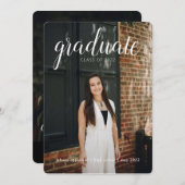 卒業のお知らせ 招待状 (正面/裏面)