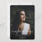 卒業のお知らせ 招待状 (裏面)