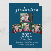 卒業のお知らせ 招待状 (正面/裏面)