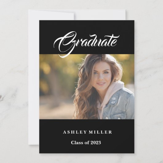 卒業のお知らせ 招待状 (正面)