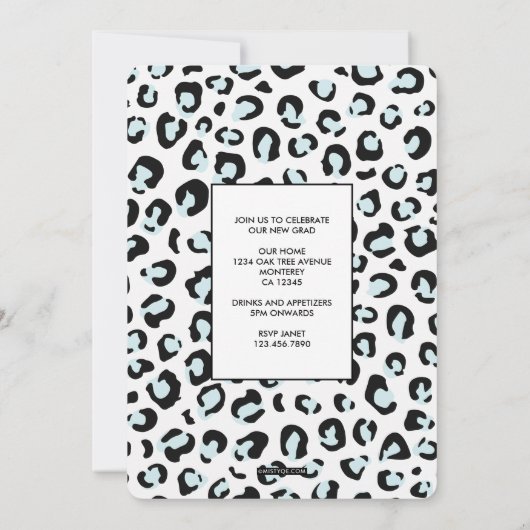 卒業のお知らせ 招待状 (裏面)