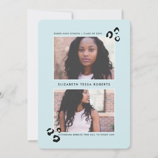 卒業のお知らせ 招待状 (正面)