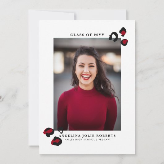 卒業のお知らせ 招待状 (正面)