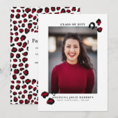 卒業のお知らせ 招待状 (正面/裏面)