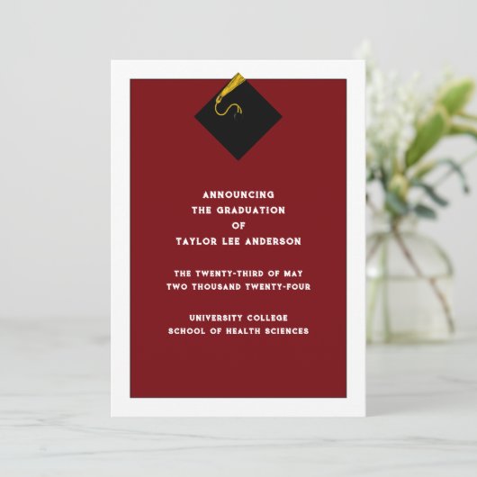 卒業のお知らせ 招待状 (スタンド正面)