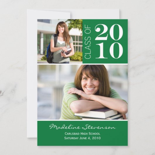 卒業のお知らせ 案内状 (正面)