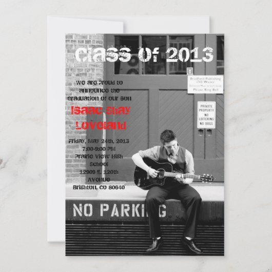 卒業のお知らせ 案内状 (正面)