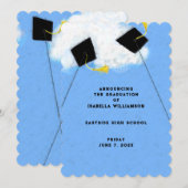 卒業のお知らせ 案内状 (正面/裏面)