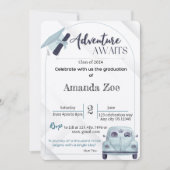 卒業のお知らせ/発表が待っています 招待状 (正面)