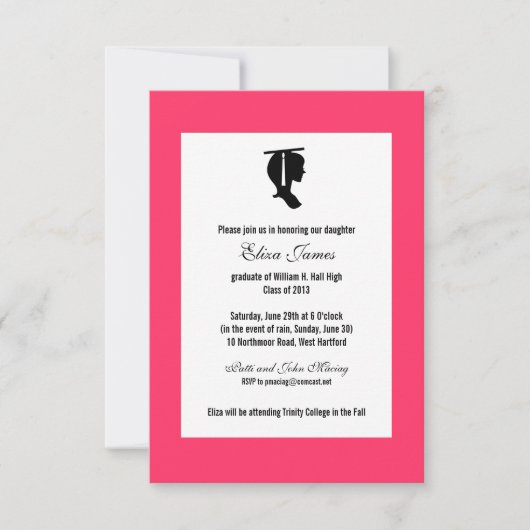 卒業のお知らせ(Patti) 招待状 (正面)