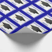 卒業のお祝いのパーソナライズな覆い ラッピングペーパー (角)