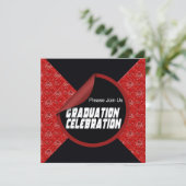 卒業のお祝いのパーティの招待状 招待状 (スタンド正面)