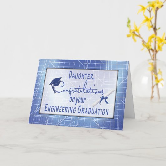 卒業のお祝いを設計している娘 カード (黄色い花)