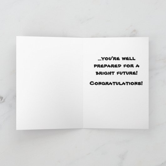 卒業のお祝いカード カード (内部)