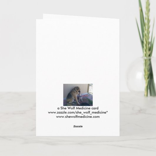 卒業のお祝い犬 カード (裏面)