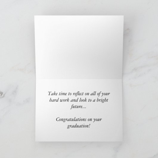 卒業のお祝い。 それをしました! 卒業生 カード (内部)