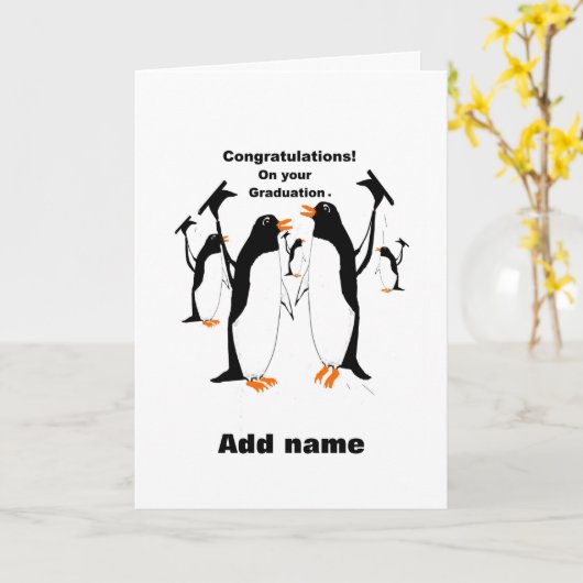 卒業のお祝い カード (黄色い花)