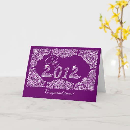 卒業のお祝い カード (黄色い花)