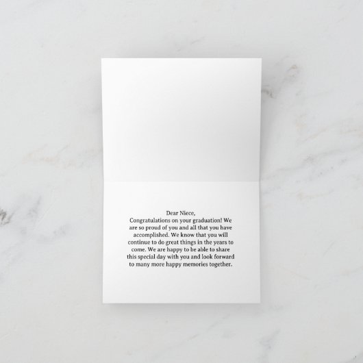 卒業のお祝い カード (内部)