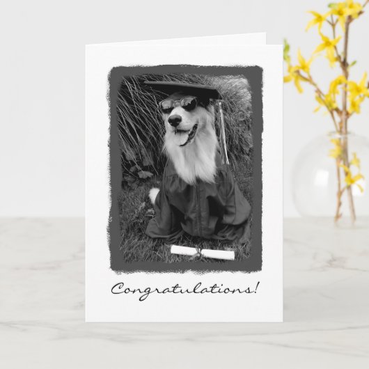 卒業のお祝い カード (黄色い花)