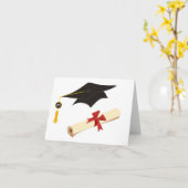 卒業のお祝い カード (黄色い花)