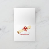 卒業のお祝い カード (内部)