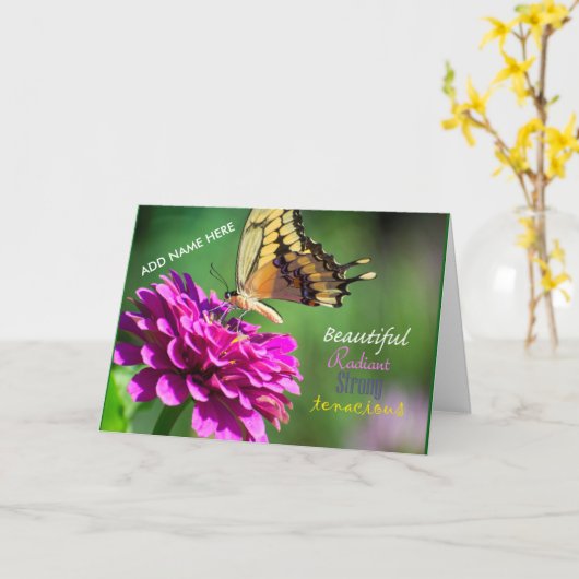 卒業のお祝い カード (黄色い花)