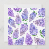 卒業のお茶の娘パープルライラック 招待状 (裏面)