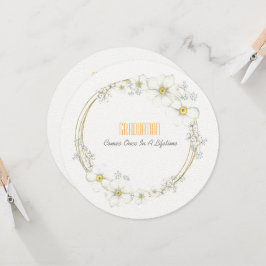 卒業のお茶の娘ホワイトフラムスとベリー 招待状