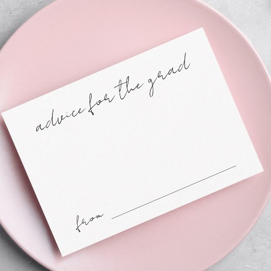 卒業のための手書きスクリプトアドバイス エンクロージャーカード