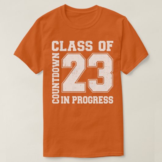 卒業のための2023年カウントダウンのクラス Tシャツ (デザイン正面)