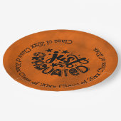 卒業のみ – オレンジ ペーパープレート (アングル)