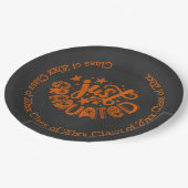 卒業のみ – オレンジ ペーパープレート (アングル)