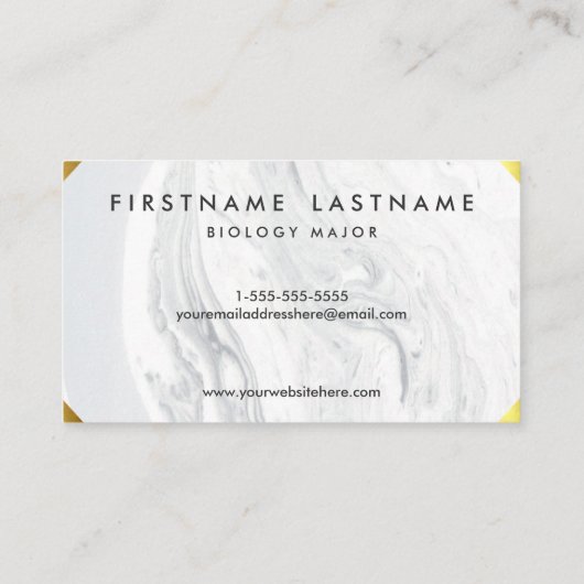 卒業のエレガントな大理石 コーリングカード (裏面)