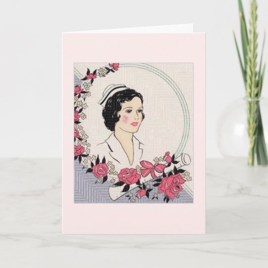 卒業のカードか発表を看護するヴィンテージ 案内状 (正面)