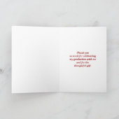 卒業のギフトを-卒業生が付いているギフトありがとう サンキューカード (内部)