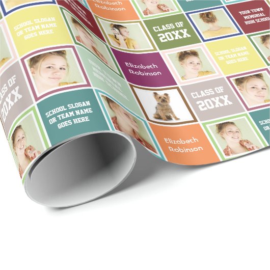 卒業のギフト用包装紙のカスタムな写真の紙 ラッピングペーパー (ロールコーナー)