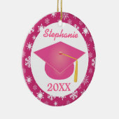 卒業のクラスのパーソナライズな雪片のオーナメント セラミックオーナメント (右)