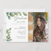 卒業のグリーンイメージ写真 案内状 (正面)