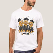 卒業のゴールドゥードル犬 Tシャツ (正面)